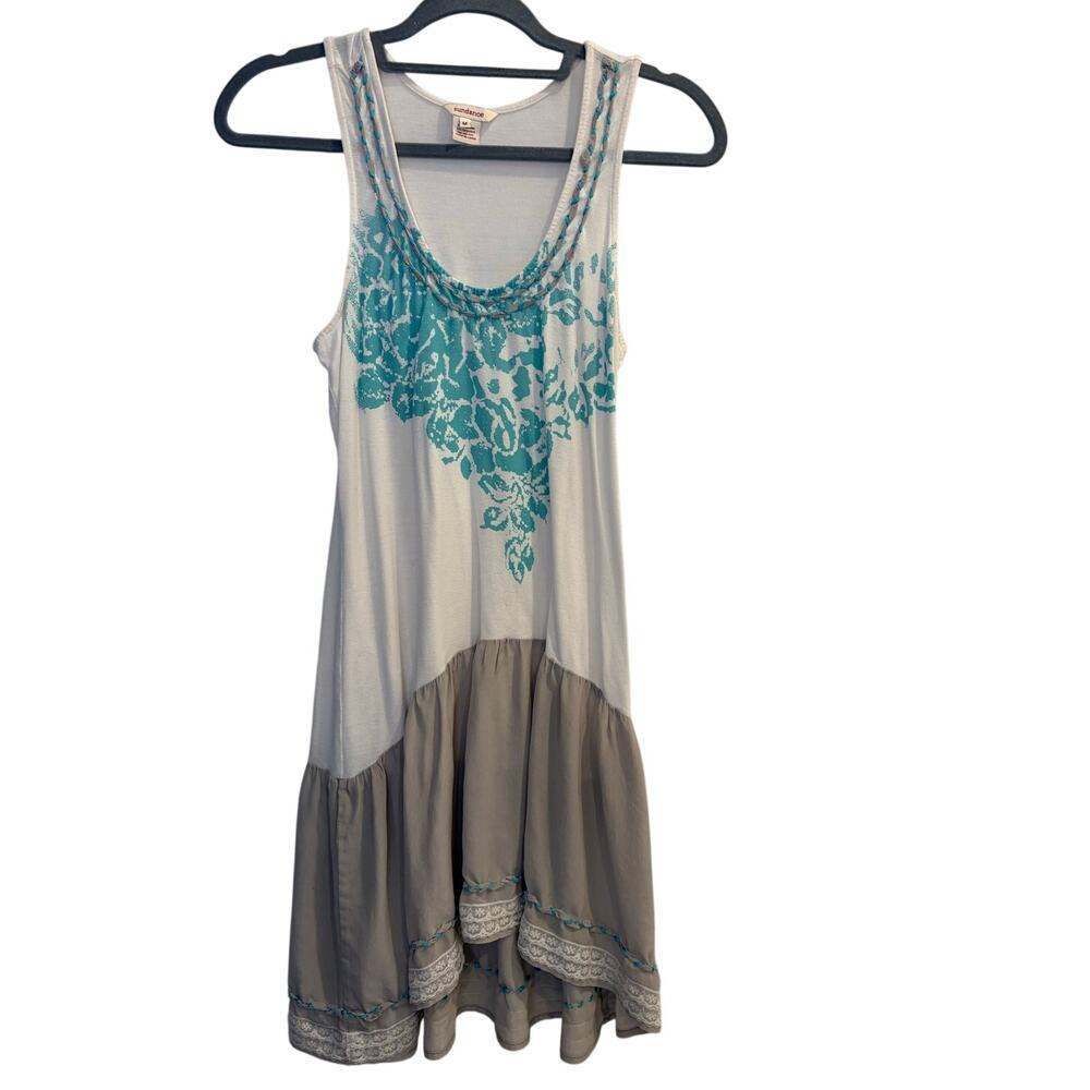 Sundance Size Medium Tank Tunic Top Emrboidery Detail Boho Festival Resort